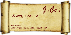 Gönczy Csilla névjegykártya
