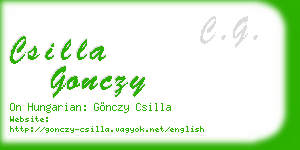 csilla gonczy business card