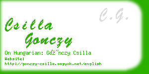 csilla gonczy business card